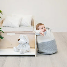 Load image into Gallery viewer, APPLE JUNIOR - Montessori Floor Bed with Rails &amp; Shelves