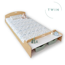 Load image into Gallery viewer, CHERRY TWIN - Montessori Floor Bed with Shelves