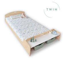 Load image into Gallery viewer, CHERRY TWIN - Montessori Floor Bed with Shelves