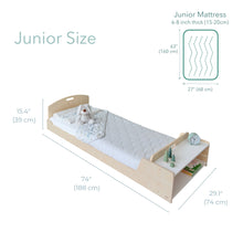 Load image into Gallery viewer, CHERRY JUNIOR - Montessori Floor Bed with Shelves