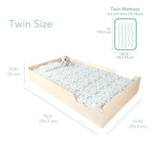 Load image into Gallery viewer, APPLE TWIN - Montessori Floor Bed with Rails