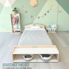 Load image into Gallery viewer, CHERRY TWIN - Montessori Floor Bed with Shelves