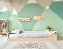 Load image into Gallery viewer, CHERRY TWIN - Montessori Floor Bed with Shelves