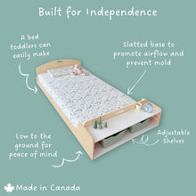 Load image into Gallery viewer, CHERRY TWIN - Montessori Floor Bed with Shelves